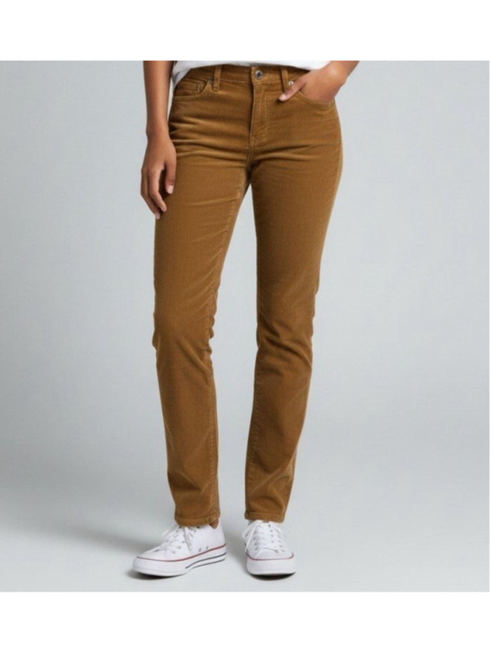 Patagonia Corduroy Pants Women's 26 Gold Slim Fit Tapered 5-Pocket Zip Inseam 28
